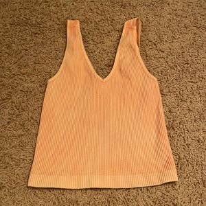 Pink/peach crop tank